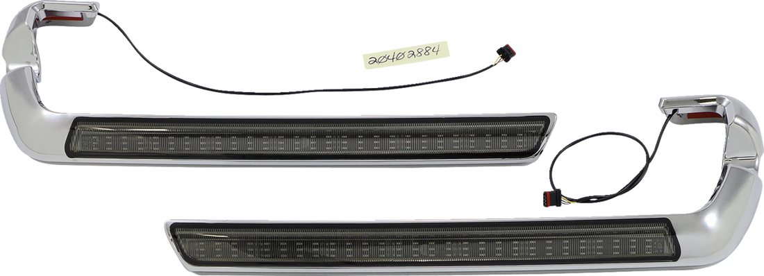 2040-2884 - CUSTOM DYNAMICS Marker Light - Saddlebag - Smoke - Chrome CD-SB-SIDE-SC