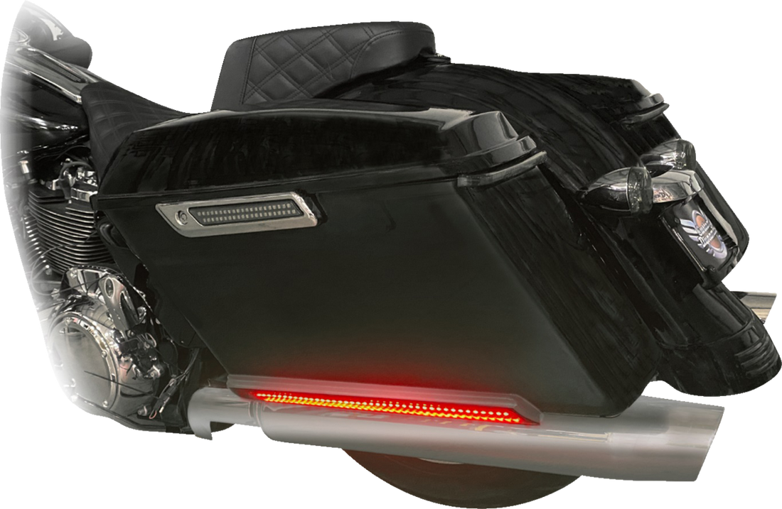 2040-2884 - CUSTOM DYNAMICS Marker Light - Saddlebag - Smoke - Chrome CD-SB-SIDE-SC