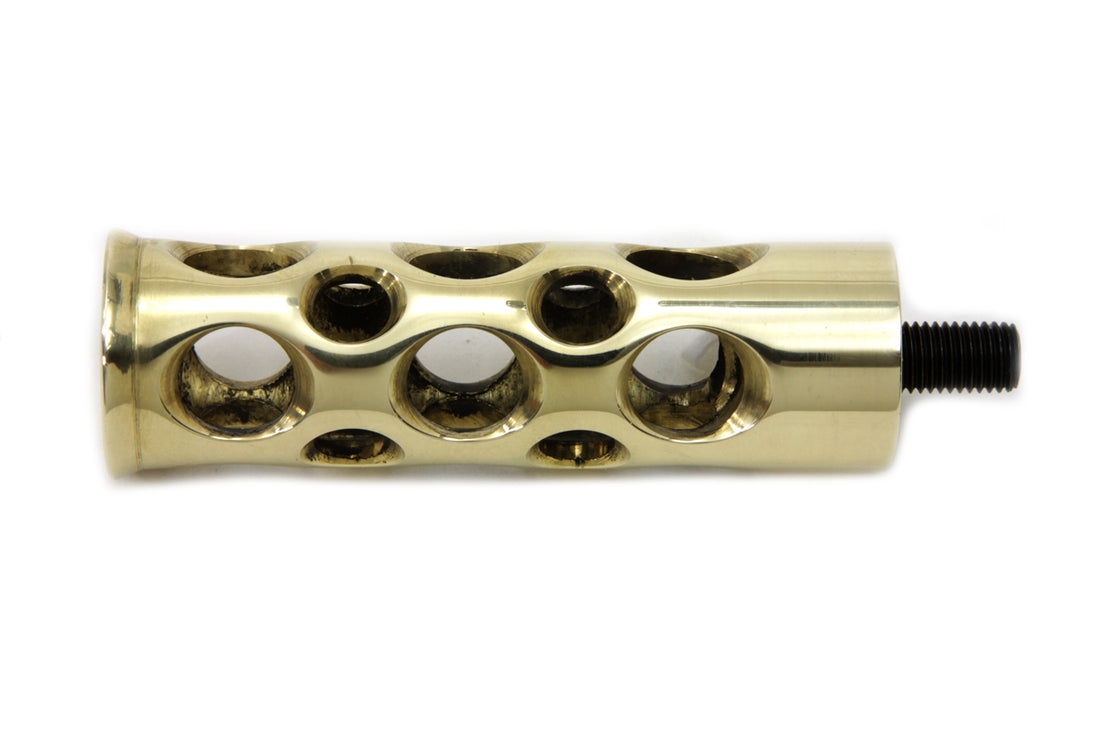 21-0288 - Brass Swiss Cheese Shifter Peg by V-Twin