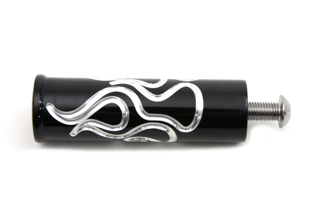 21-0346 - Black Flame Style Shifter Footpeg by Wyatt Gatling
