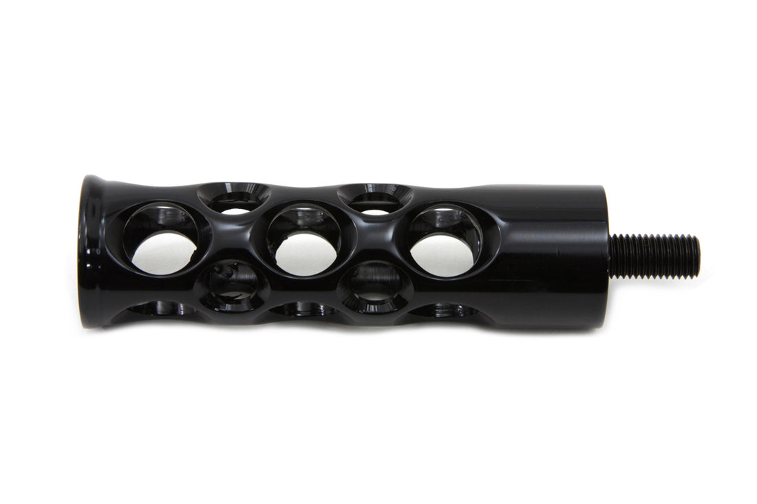 21-0355 - Black Swiss Cheese Shifter Peg by V-Twin