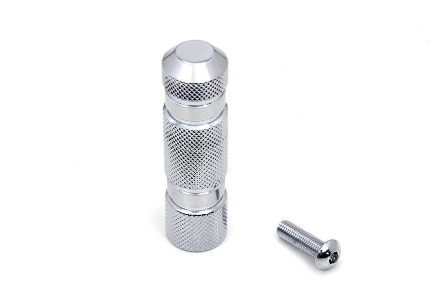 21-0569 - Chrome Knurled Four Grooved Shifter Peg by V-Twin