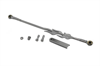 21-0688 - Chrome Flame Style Shifter Rod Kit by V-Twin