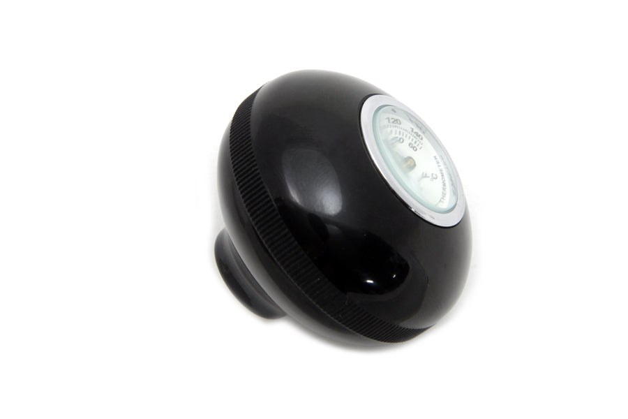 21-0832 - Large Black Shifter Knob with Temperature Gauge by V-Twin