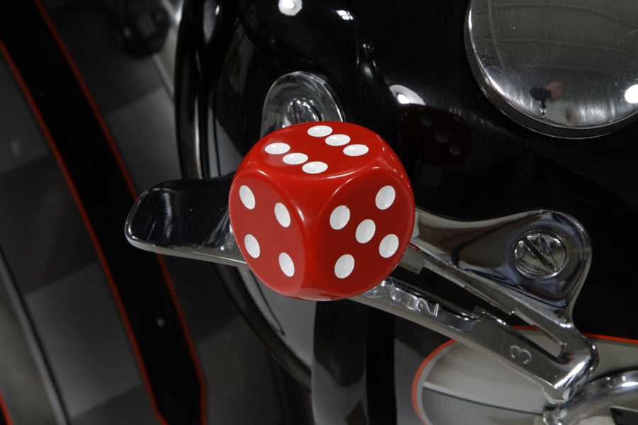 21-0937 - Red Dice Style Shifter Knob by V-Twin