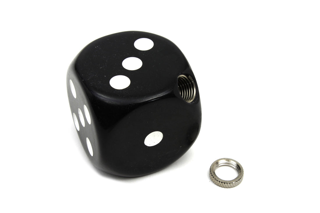 21-0939 - Black Dice Style Shifter Knob by V-Twin