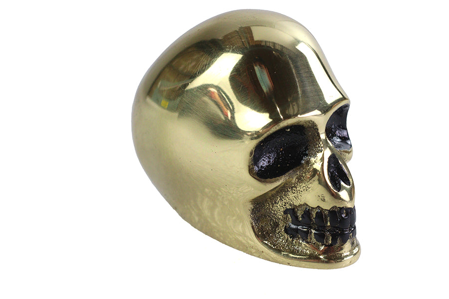 21-2121 - Brass Skull Style Shifter Knob by V-Twin