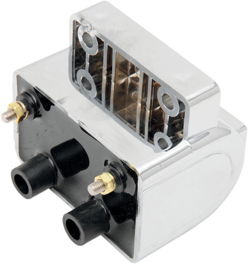 2102-0221 - DRAG SPECIALTIES Dual-Fire Ignition Coil - Harley Davidson - Chrome 10-2033