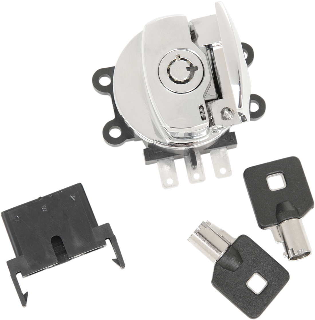 2106-0224 - DRAG SPECIALTIES Side Hinge Ignition Switch - Chrome 21-0209