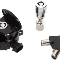 2106-0250 - DRAG SPECIALTIES Side Hinge Ignition Switch with Fork Lock - Black E21-0214GBK