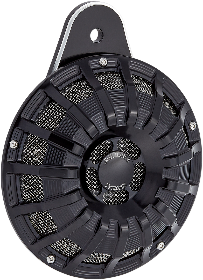 2107-0300 - ARLEN NESS Custom Horn - 15 Spoke - Black - Big Twin 70-260