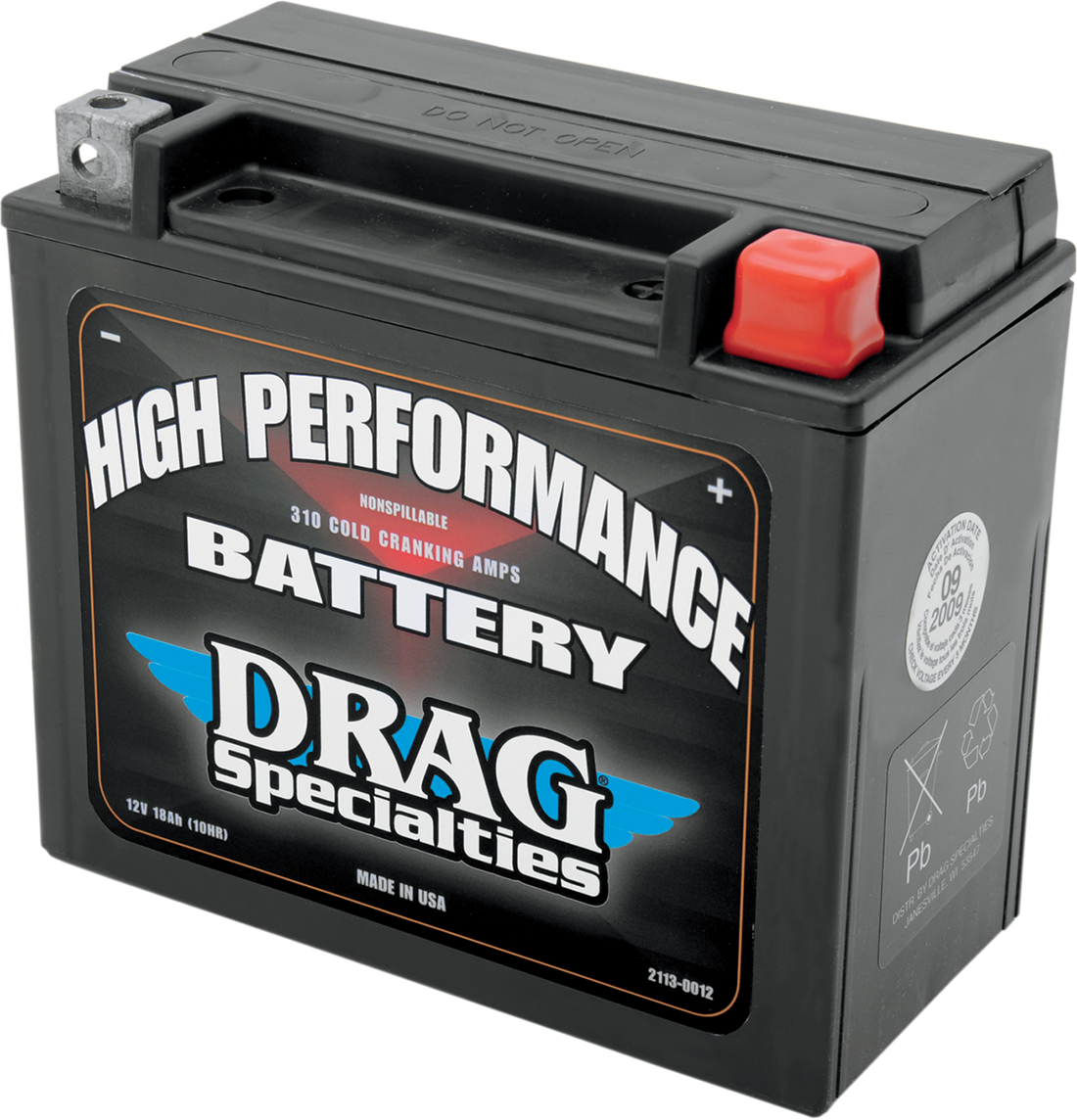 2113-0012 - DRAG SPECIALTIES High Performance Battery - YTX20HL DRGM720BH