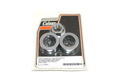 2154-3 - Chrome Front Axle Nut and Spacer Kit by Colony