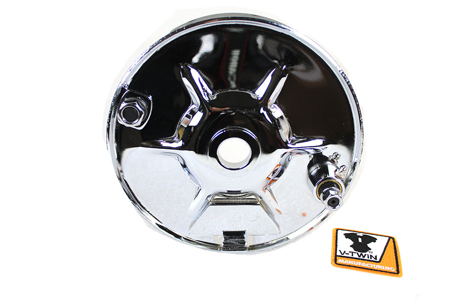 22-0040 - Rear Mechanical Brake Backing Plate Kit Chrome by V-Twin