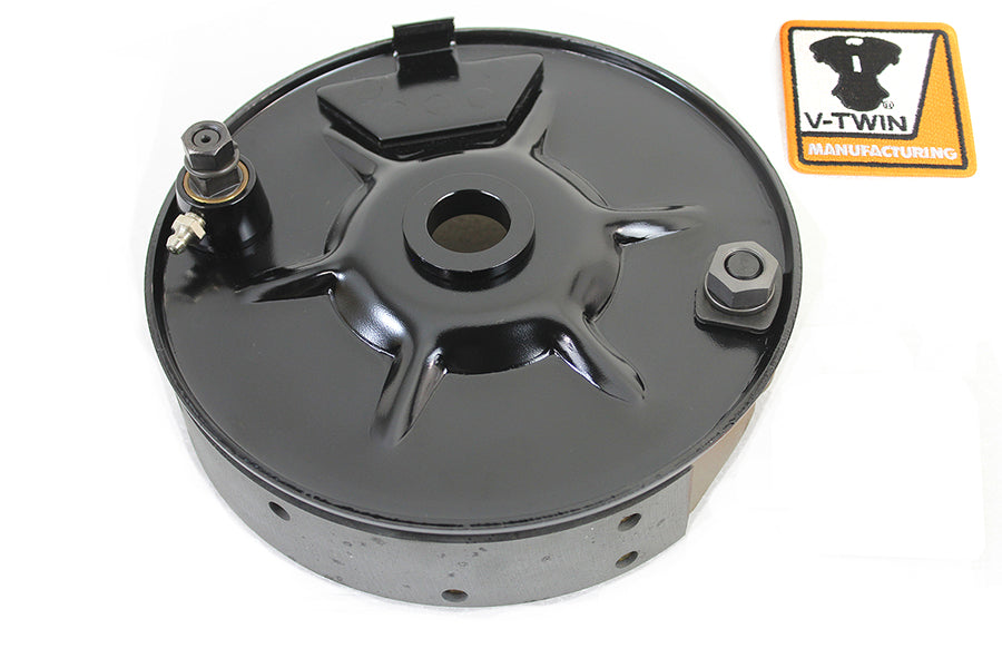 22-0075 - Rear Mechanical Brake Backing Plate Kit Black by V-Twin