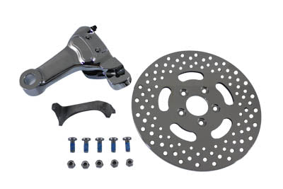 22-0382 - Chrome Rear 4 Piston Caliper and 11-1/2  Disc Kit by V-Twin