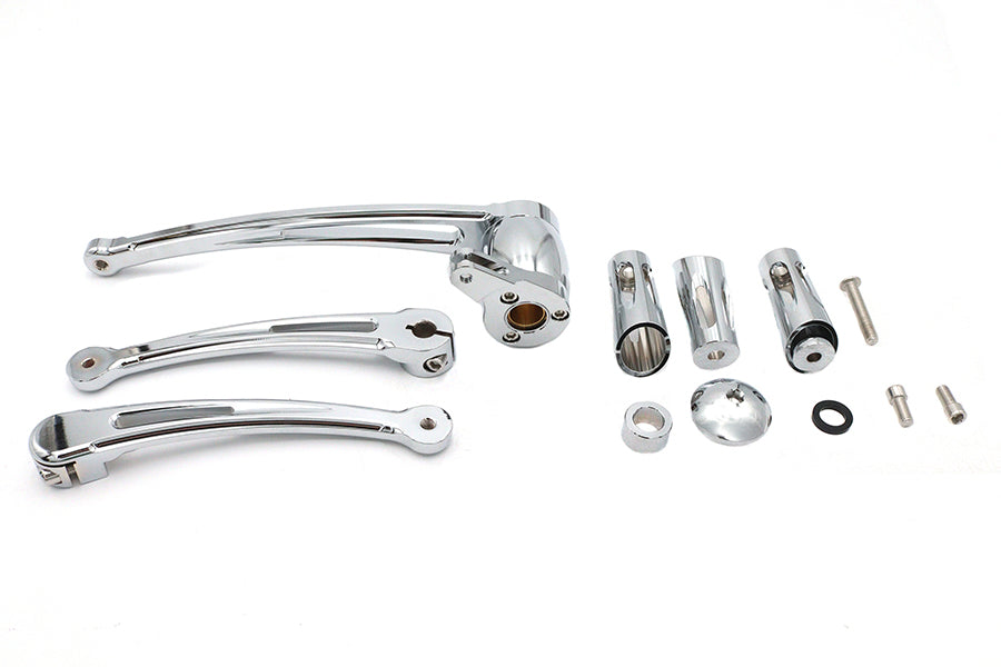 22-0434 - Chrome Brake and Shifter Lever Set by V-Twin