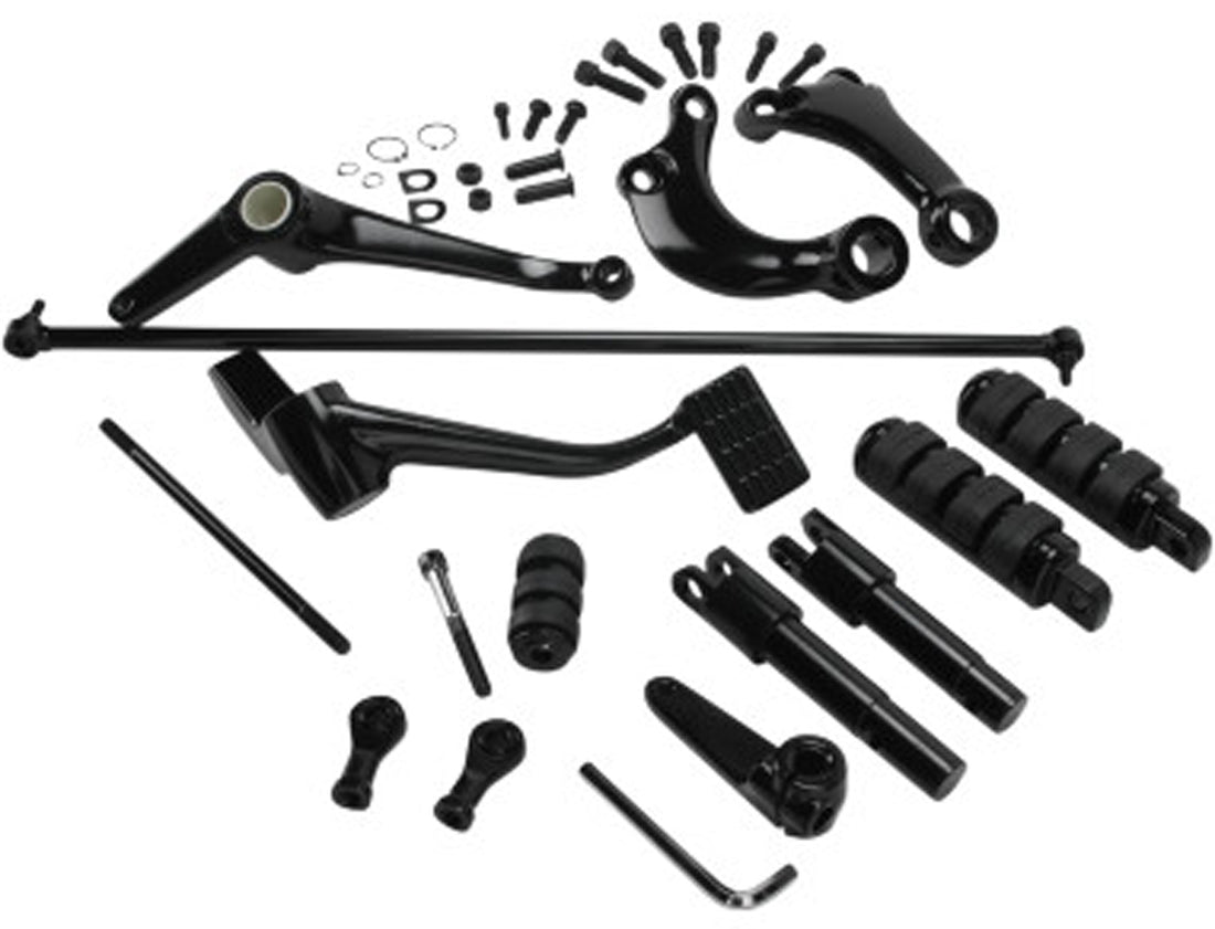 22-0457 - Black Forward Control Kit With Pegs by V-Twin