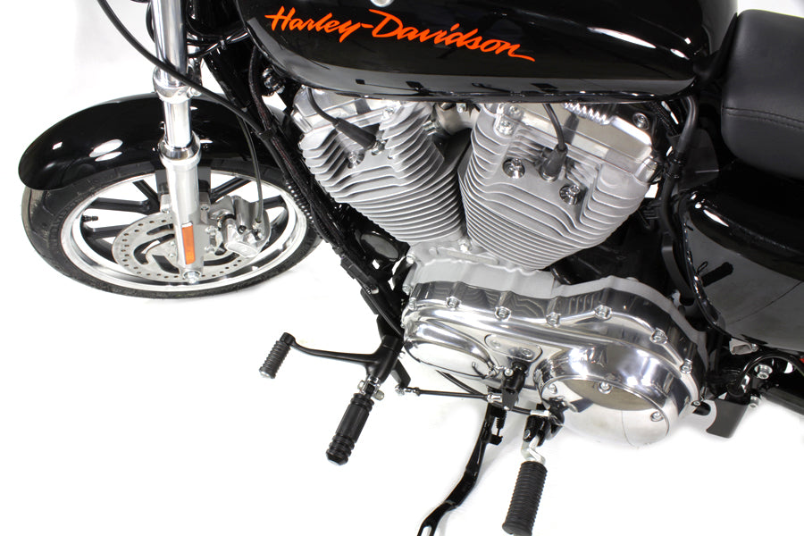 22-0457 - Black Forward Control Kit With Pegs by V-Twin