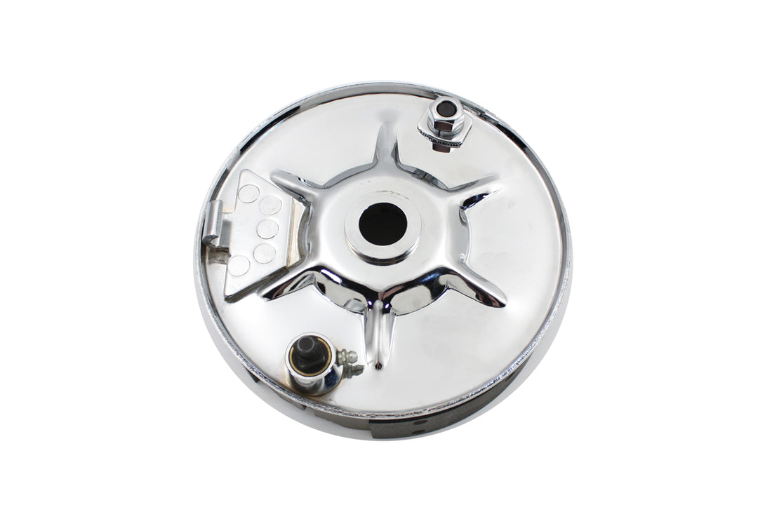 22-0745 - Rear Mechanical Brake Backing Plate Kit Chrome by V-Twin