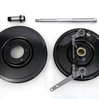 22-0774 - Dual Cam Brake Backing Plate and Brake Drum Kit Black by V-Twin
