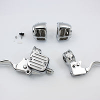 22-0804 - Contour Style Chrome Handlebar Control Kit by V-Twin