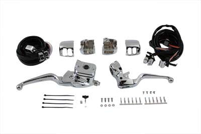 22-0817 - Smooth Contour Handlebar Control Kit Chrome by V-Twin