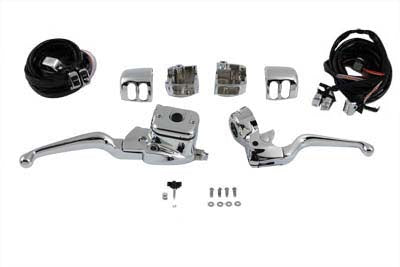 22-0818 - Smooth Contour Handlebar Control Kit Chrome by V-Twin