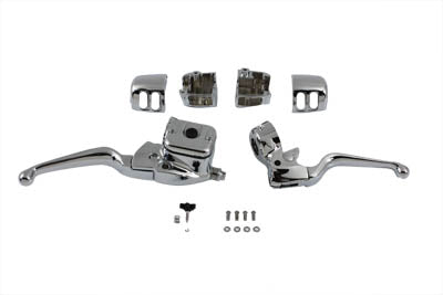 22-0820 - Smooth Contour Handlebar Control Kit Chrome by V-Twin