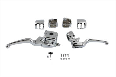 22-0821 - Smooth Contour Handlebar Control Kit Chrome by V-Twin