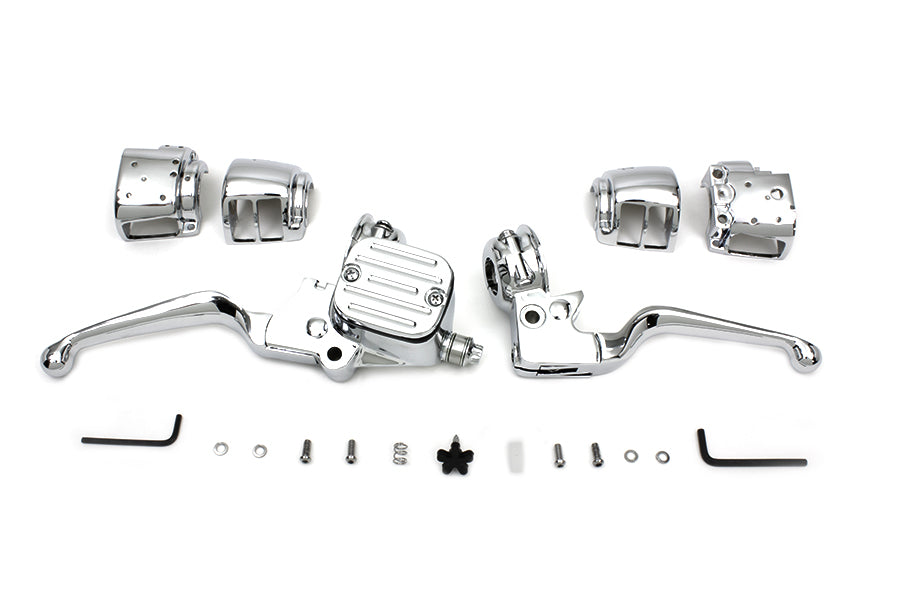 22-0877 - Chrome Handlebar Control Kit by V-Twin
