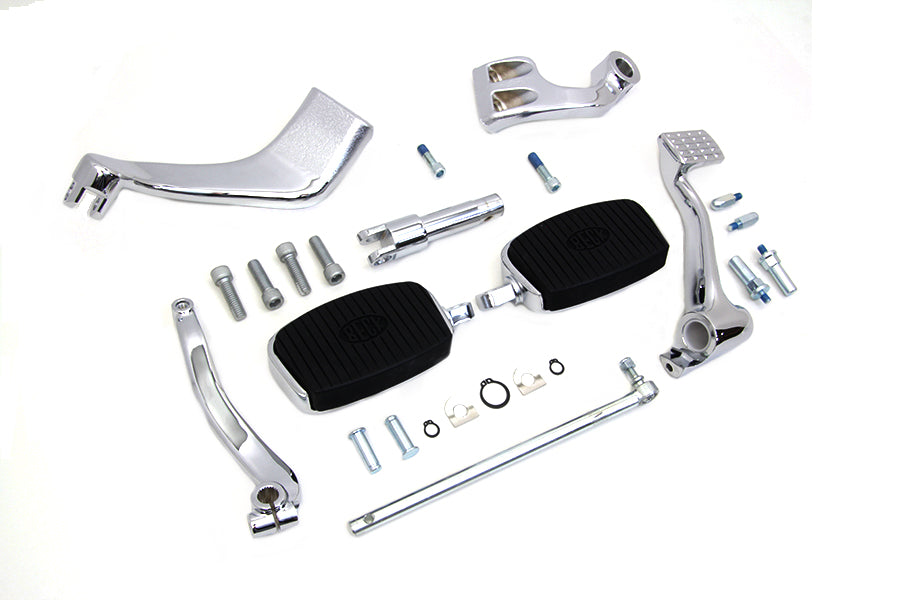 22-0961 - Chrome 3  Extension Mid Control Kit with Mini Footboards by V-Twin