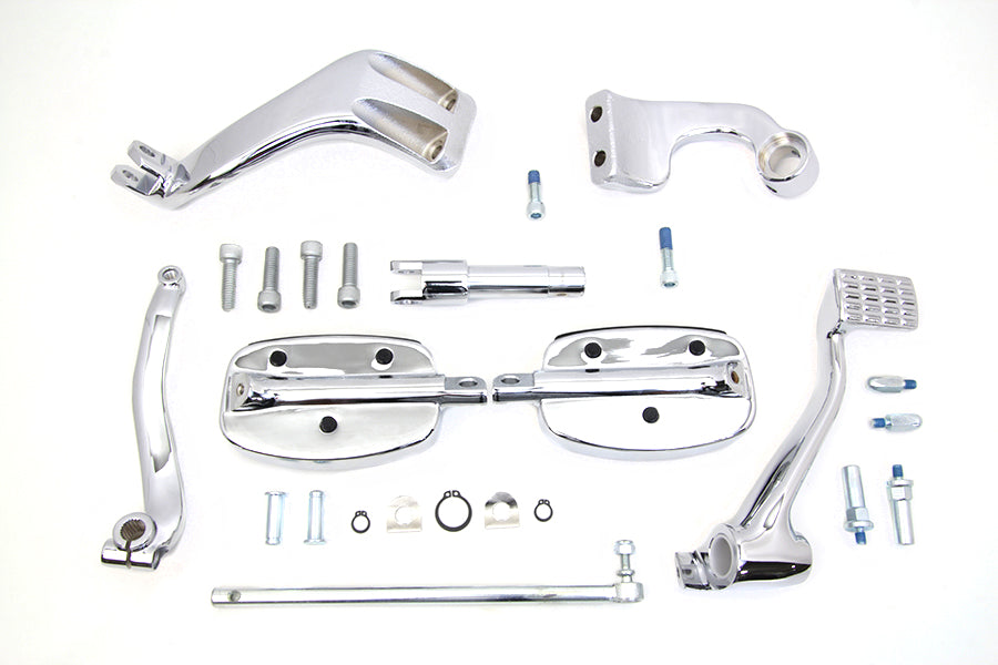 22-0961 - Chrome 3  Extension Mid Control Kit with Mini Footboards by V-Twin