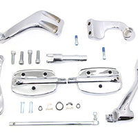 22-0961 - Chrome 3  Extension Mid Control Kit with Mini Footboards by V-Twin