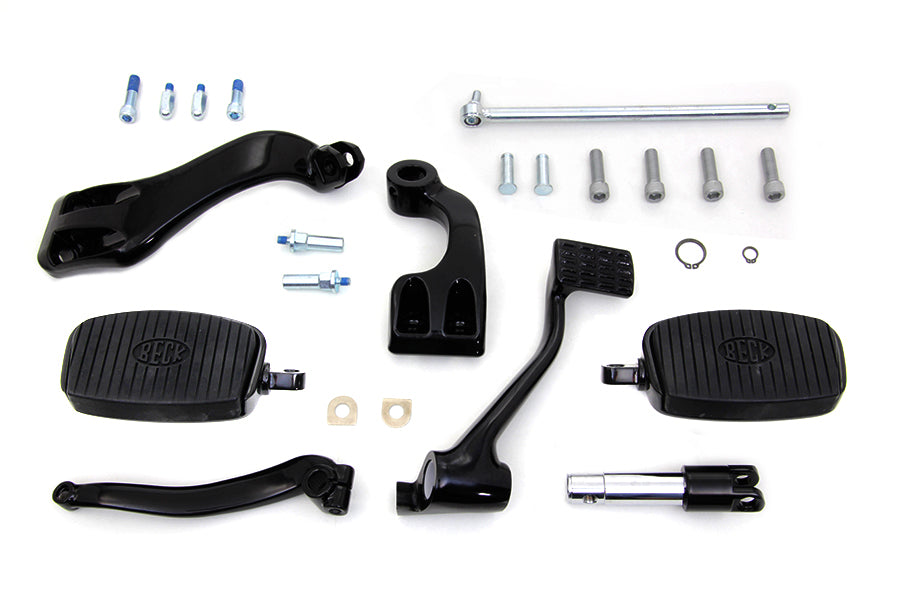 22-0962 - Black 3  Extension Control Kit with Mini Footboards by V-Twin