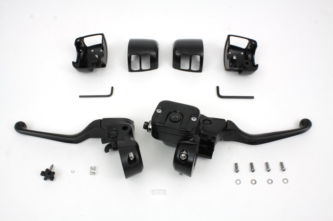22-1161 - Smooth Contour Handlebar Control Kit Black by V-Twin