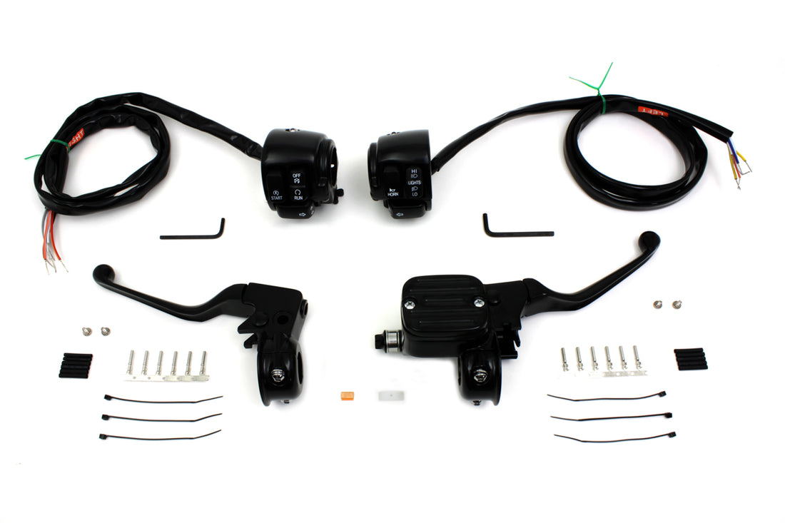 22-1162 - Handlebar Control Kit Black by V-Twin