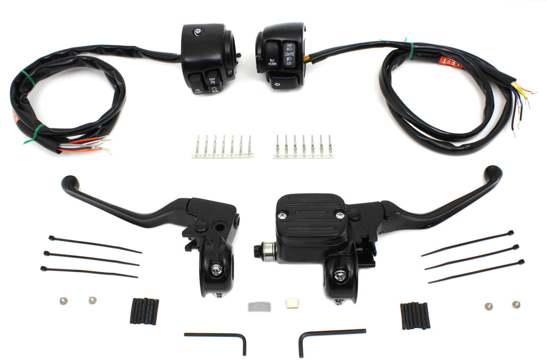 22-1163 - Handlebar Control Kit Black by V-Twin