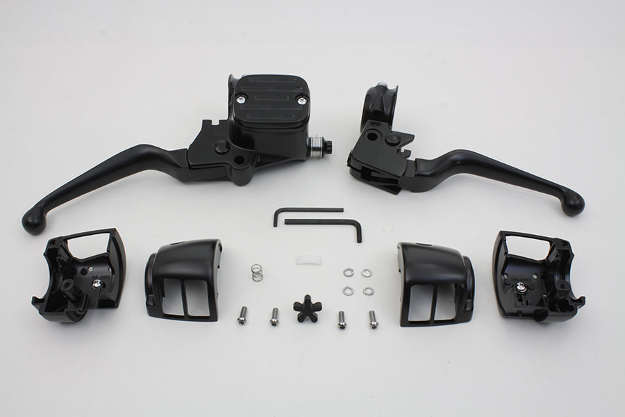 22-1165 - Contour Style Handlebar Control Kit Black by V-Twin