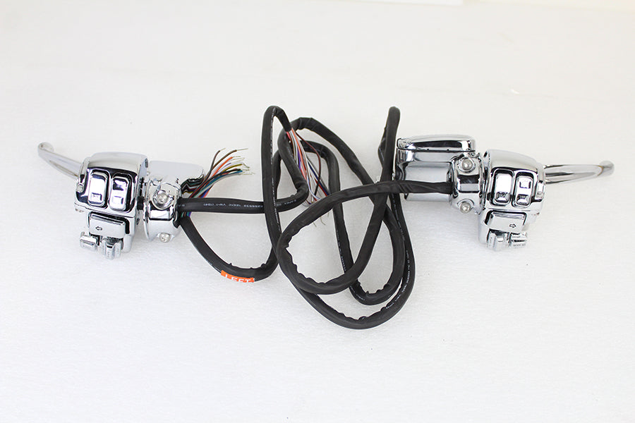 22-1169 - Chrome Handlebar Control Kit by V-Twin