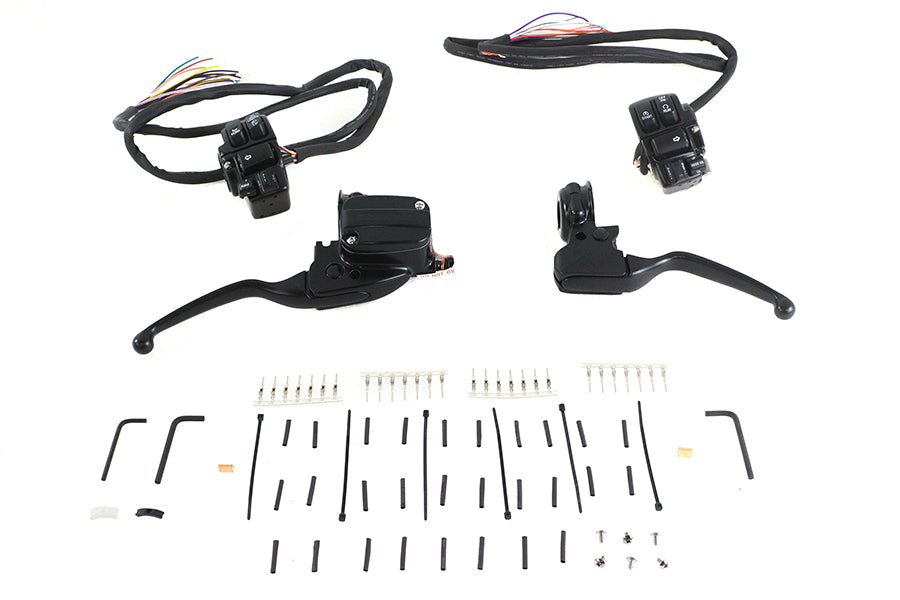 22-1170 - Matte Black Handlebar Control Kit by V-Twin