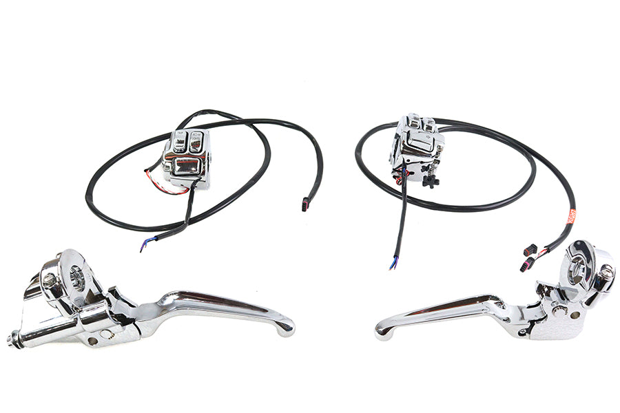 22-1838 - Handlebar Control Kit Chrome by V-Twin