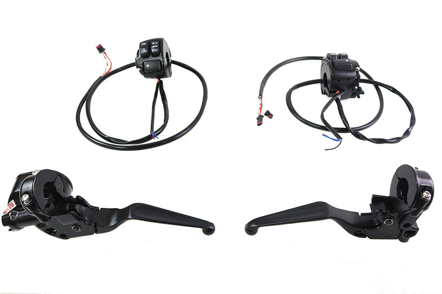 22-1843 - Handlebar Control Kit Black by V-Twin