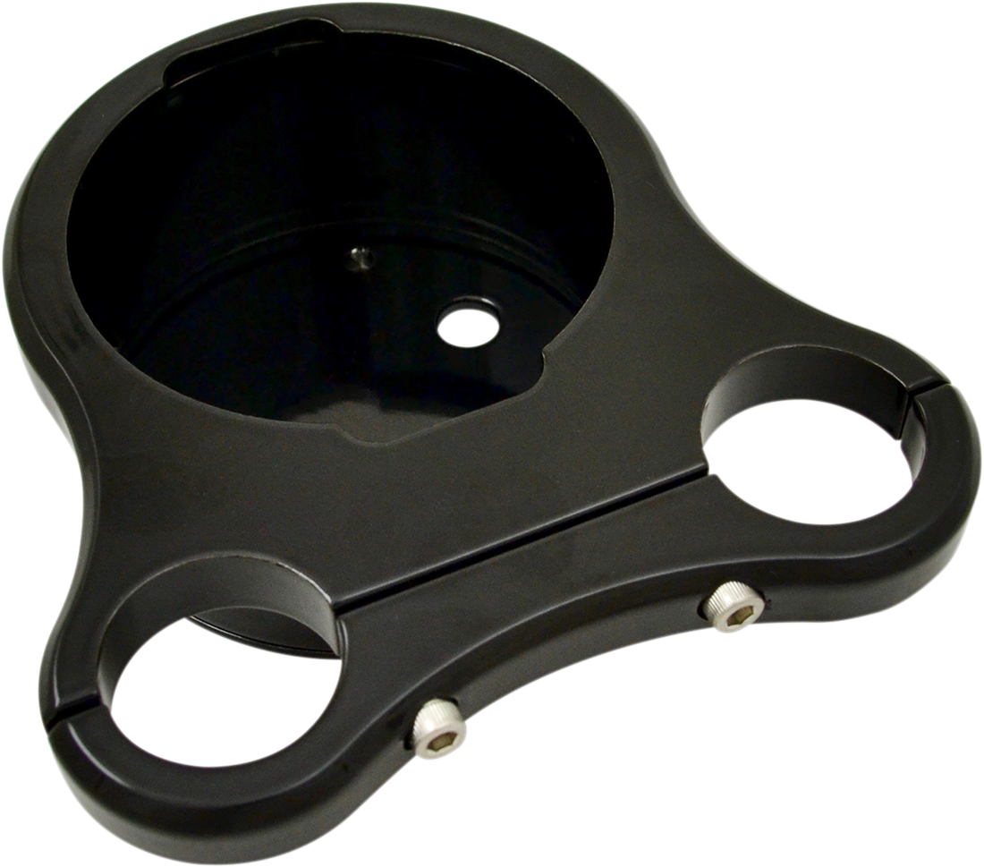 2201-0200 - DRAG SPECIALTIES 1.25" T-Bar Single Gauge Mount - Gloss Black - For '00-'20 OEM Style Gauges 2201-0200