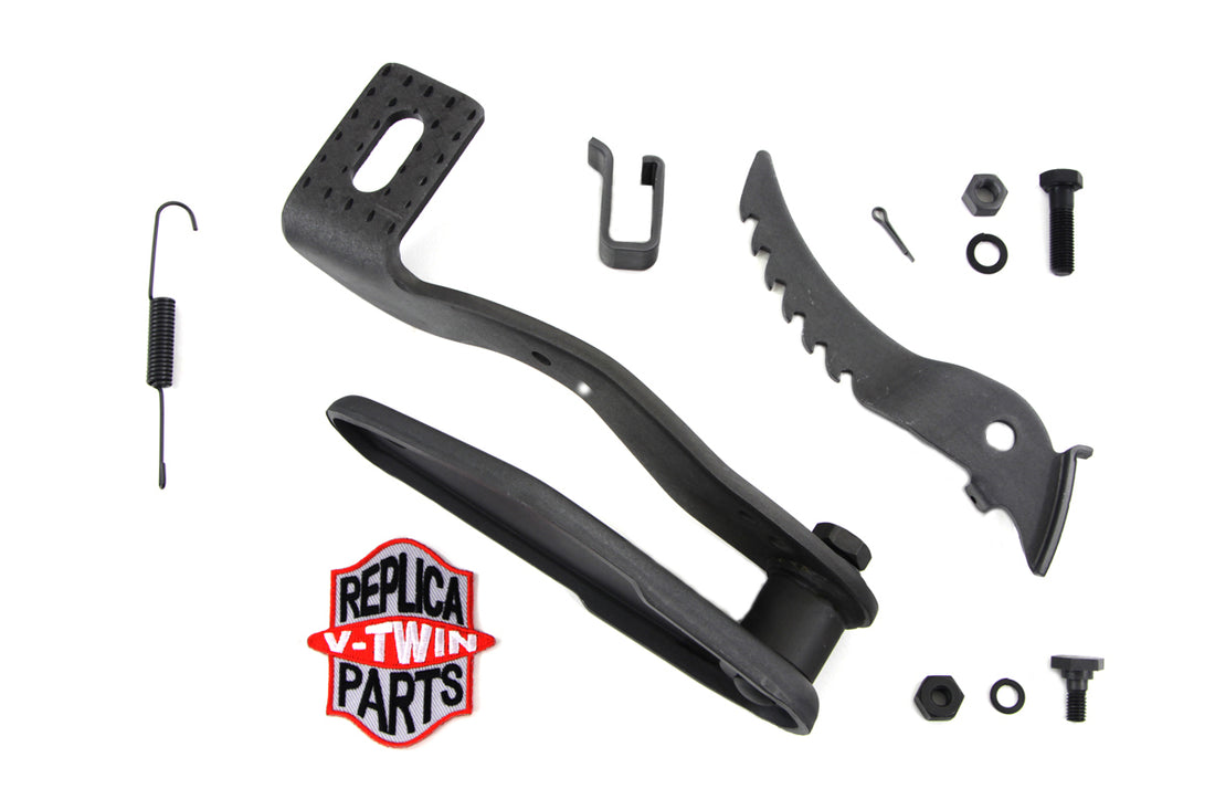 23-0055 - Parkerized Brake Pedal and Plate Kit by V-Twin