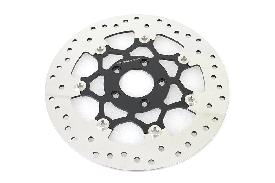 23-0233 - Floating Stainless Steel, Black & Polished 11.8 inch Front B by V-Twin
