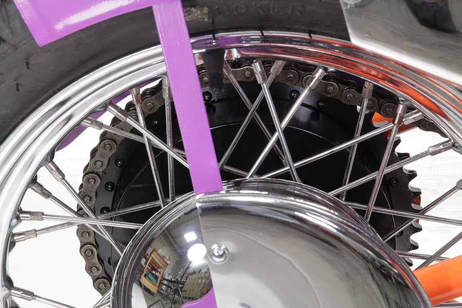 23-0248 - Cast Rear Mechanical Brake Drum Black by V-Twin