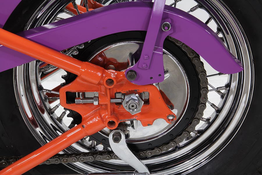 23-0248 - Cast Rear Mechanical Brake Drum Black by V-Twin