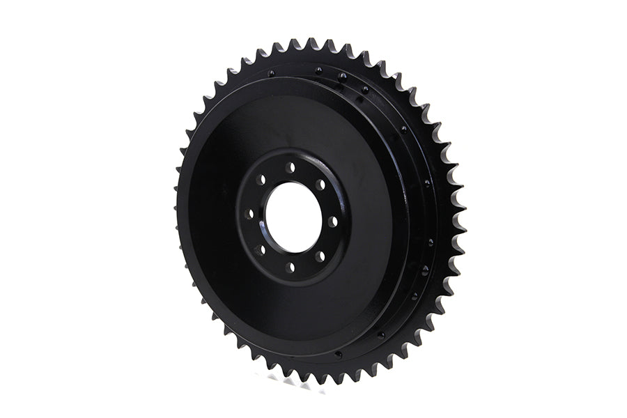 23-0438 - Rear Brake Drum Black by V-Twin