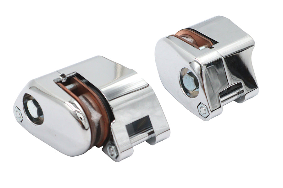 23-0550 - Chrome 1-Piston Front Brake Caliper Set by Duro
